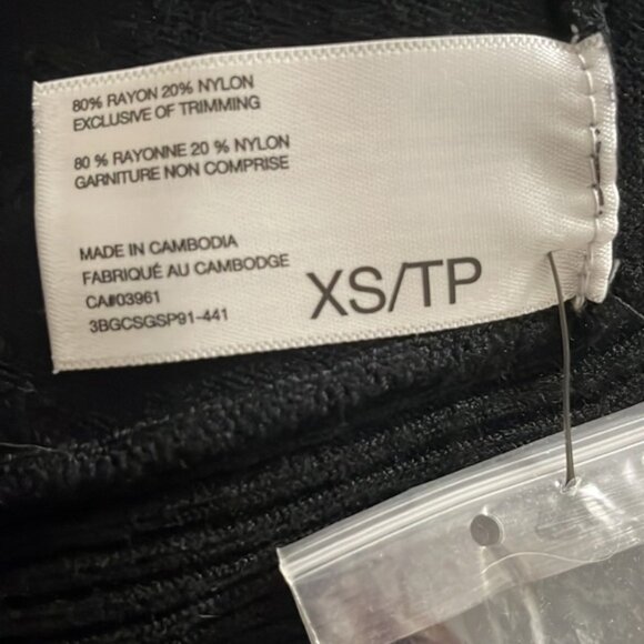 Alfred Sung Black Open Front Cardigan Sweater Size XS bin 4A - Picture 6 of 6